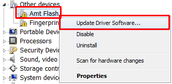 amt flash driver windows 10